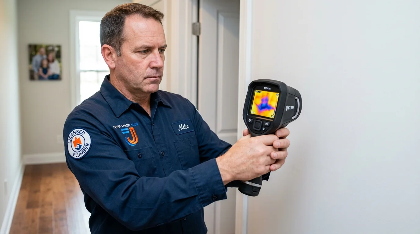 Thermal imaging leak detection by Johns Plumbing LLC in South Berwick